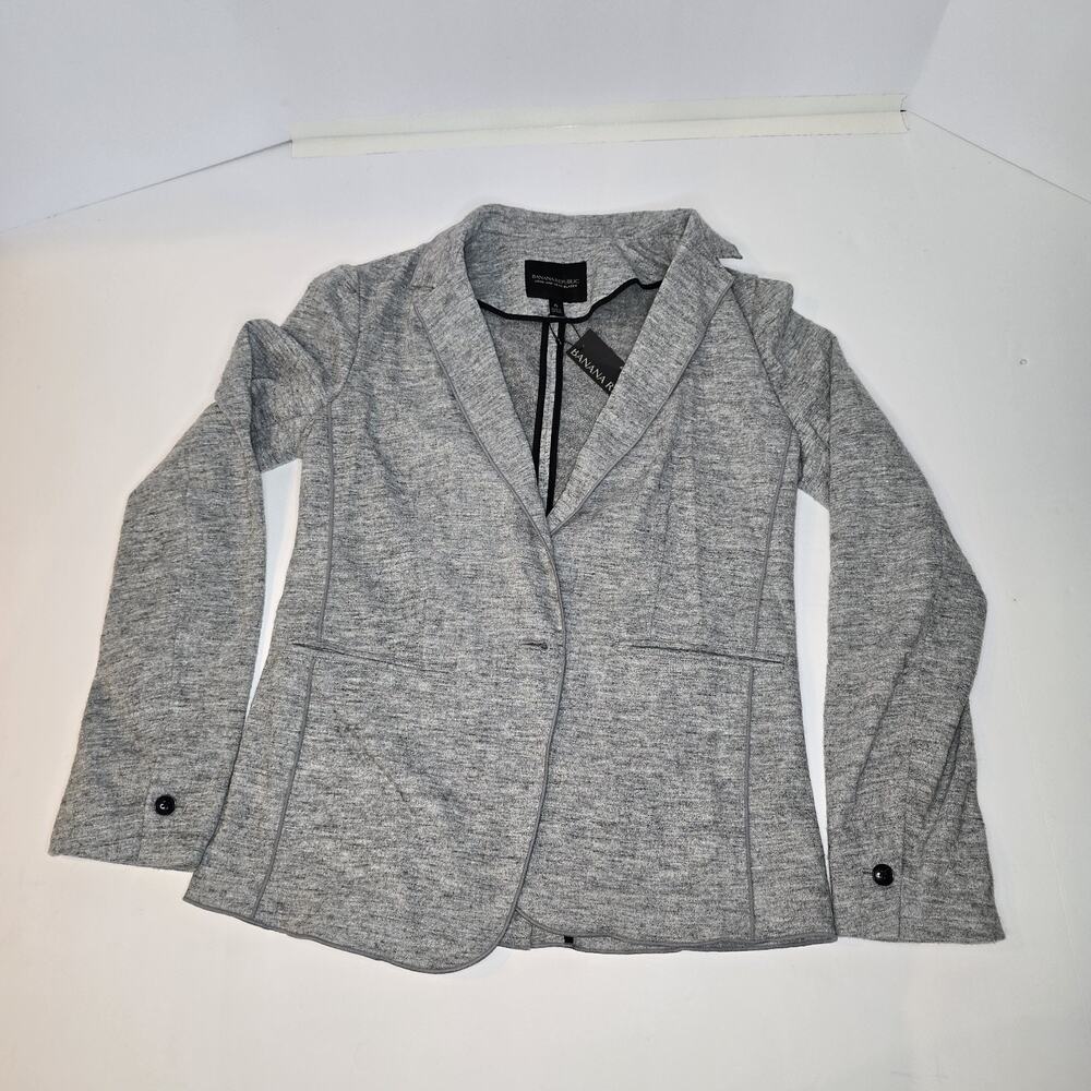 Banana Republic Womens Sustainable One Button Classic Suit Blazer Tuscan Jacket